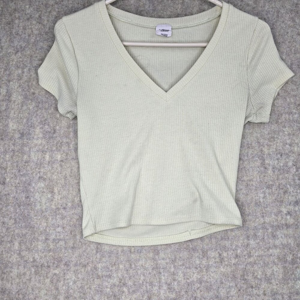 Destined Medium Ribbed Knit V-Neck T-Shirt